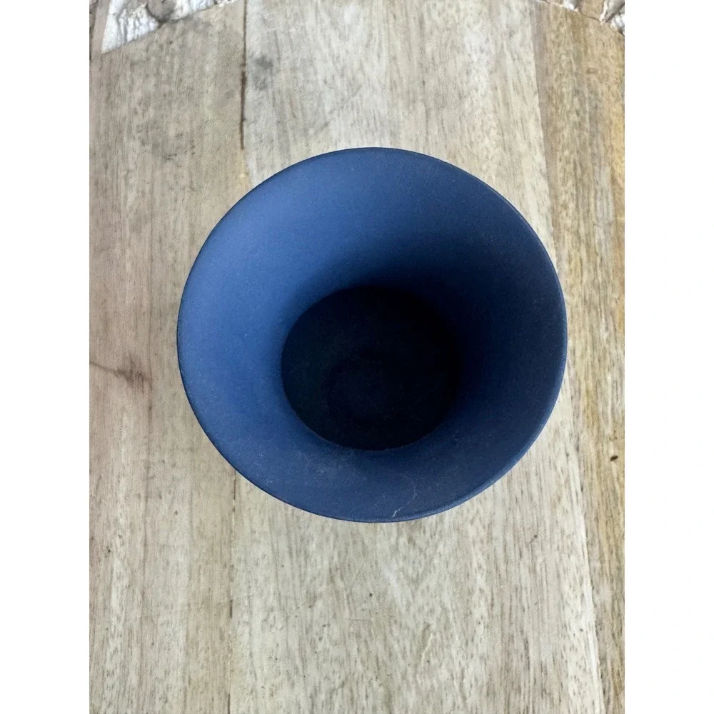 Wedgwood Cobalt Blue Jasperware Urn Vase Neoclassical Made in England‎ 3.75 inch